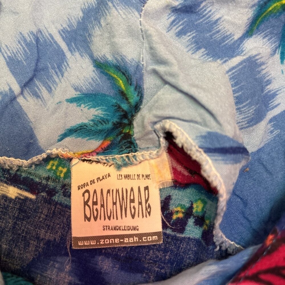 Ladies Hawaiian Mini Fancy Dress Beach Orchid Palm Tree Summer Aloha Hula Sz M - Picture 5 of 8